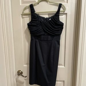 H&M Black Cocktail Dress with Ruched Top